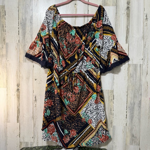 Speed Control Multicolor Patchwork Dress - Picture 1 of 10
